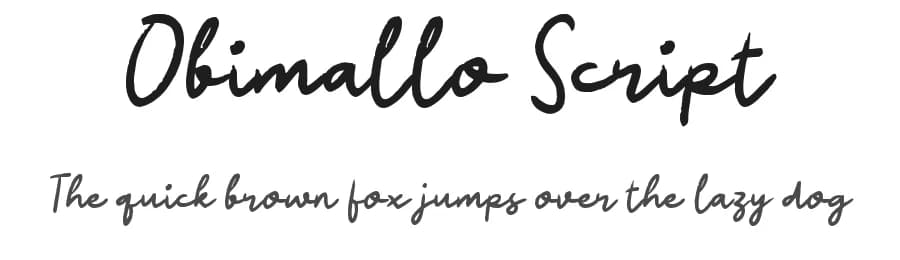 Obimallo Script by wepfont.com — Script Handwritten Font