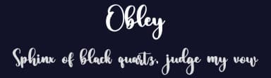 Obley by Bearytype — Script Handwritten Font — thumbnail 2