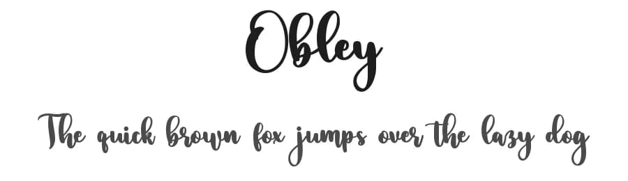 Obley by Bearytype — Script Handwritten Font
