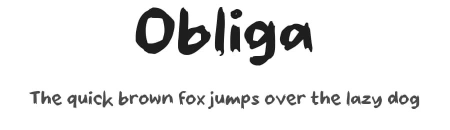 Obliga by wepfont.com — Script Handwritten Font