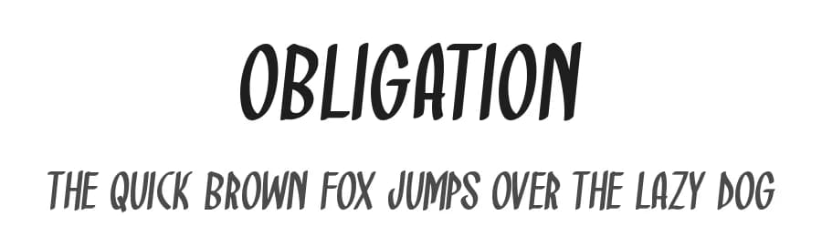 Obligation by Md Shohail Bhuian — Script Handwritten Font