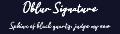 Oblur Signature by wepfont.com — Script Handwritten Font — thumbnail 2