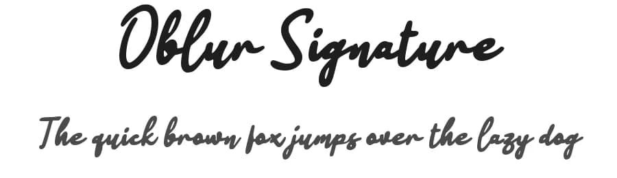 Oblur Signature by wepfont.com — Script Handwritten Font