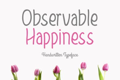 Observable Happiness Font by Contour Fonts — Script Handwritten Font — thumbnail 1