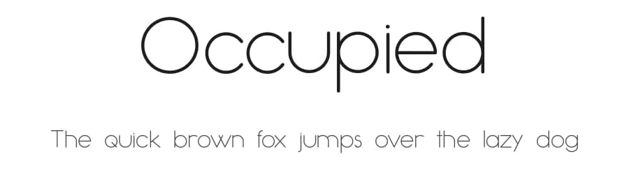 Occupied by Vladimir Nikolic — Sans Serif Font