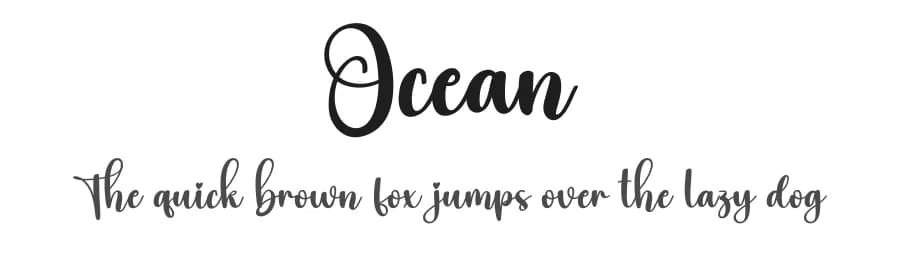 Ocean by Scratchones — Script Handwritten Font