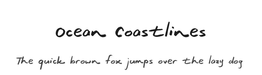 Ocean Coastlines by Skyhaven Fonts — Script Handwritten Font