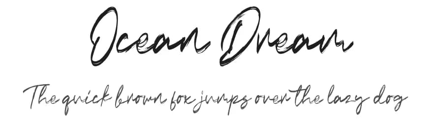Ocean Dream by Vunira Design — Script Handwritten Font