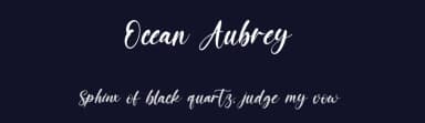 Ocean Aubrey by Kong Font — Script Handwritten Font — thumbnail 2