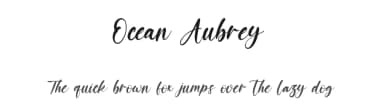 Ocean Aubrey by Kong Font — Script Handwritten Font — thumbnail 1