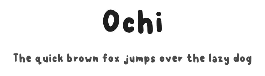 Ochi by Alia Nadzirah — Script Handwritten Font