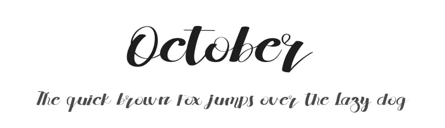 October by Eddy Goodboy — Script Handwritten Font