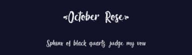 October Rose by Typhoon Type - Suthi Srisopha — Script Handwritten Font — thumbnail 2