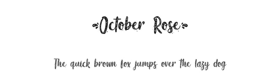 October Rose by Typhoon Type - Suthi Srisopha — Script Handwritten Font