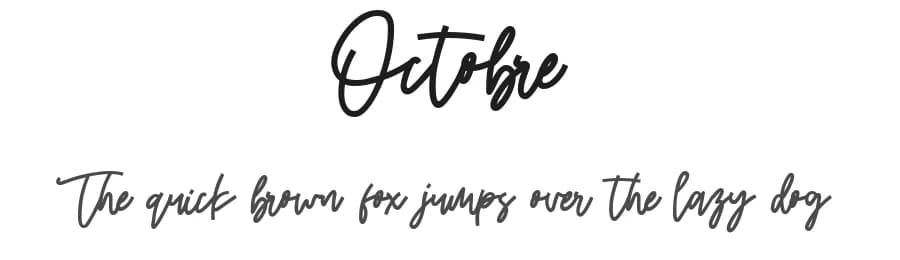 Octobre by Libscript — Script Handwritten Font