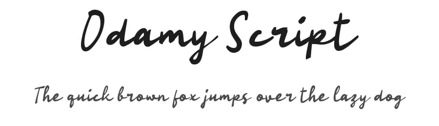 Odamy Script by wepfont.com — Script Handwritten Font