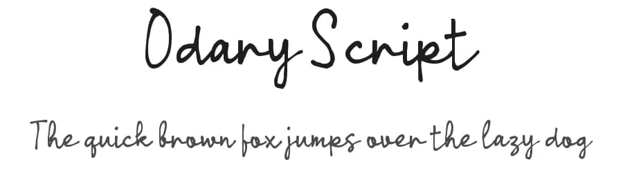 Odary Script by wepfont.com — Script Handwritten Font
