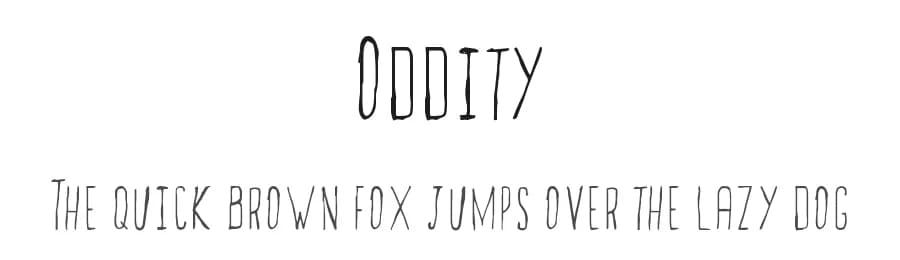 Oddity by Eric Mills — Script Handwritten Font