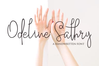 Odeline Sathry Font by Lettersams — Script Handwritten Font — thumbnail 1