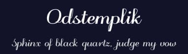 Odstemplik by gluk — Script Handwritten Font — thumbnail 2