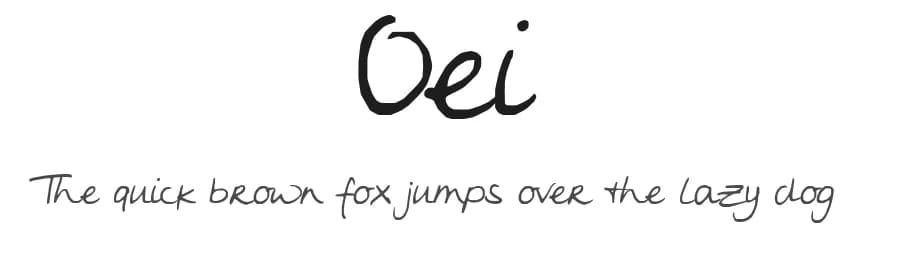 Oei by Hanoded — Script Handwritten Font