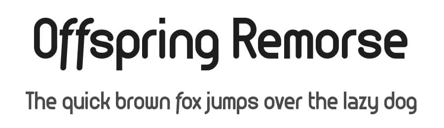 Offspring Remorse by Chequered Ink — Sans Serif Font