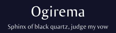 Ogirema by Manfred Klein — Sans Serif Font — thumbnail 2