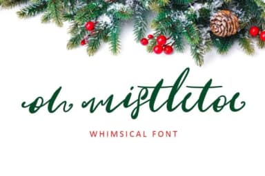 Oh Mistletoe Font by Creativeqube Design — Script Handwritten Font — thumbnail 1