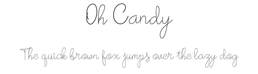 Oh Candy by AminMario — Script Handwritten Font
