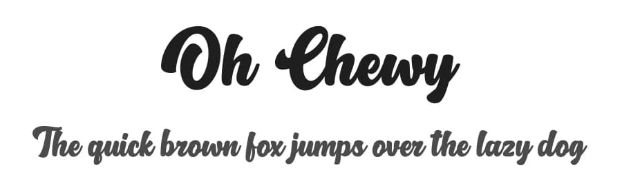 Oh Chewy by Motokiwo — Script Handwritten Font
