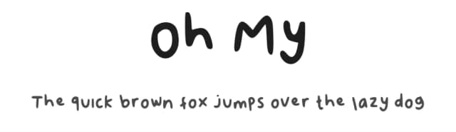 Oh My by Chuu Pipi — Script Handwritten Font