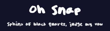 Oh Snap by Shailene Marks — Script Handwritten Font — thumbnail 2