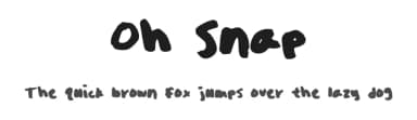 Oh Snap by Shailene Marks — Script Handwritten Font — thumbnail 1