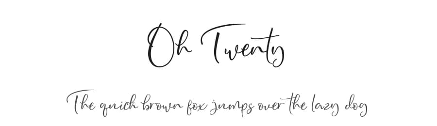 Oh Twenty by Etigletters — Script Handwritten Font