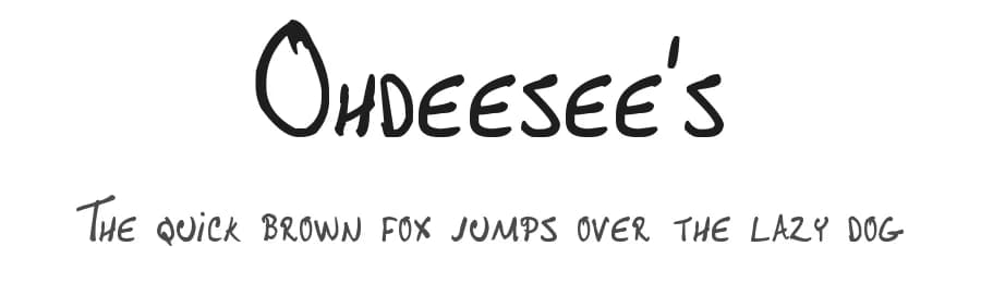 Ohdeesee's by Omar Colon — Script Handwritten Font