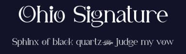 Ohio Signature by VinType — Serif Font — thumbnail 2