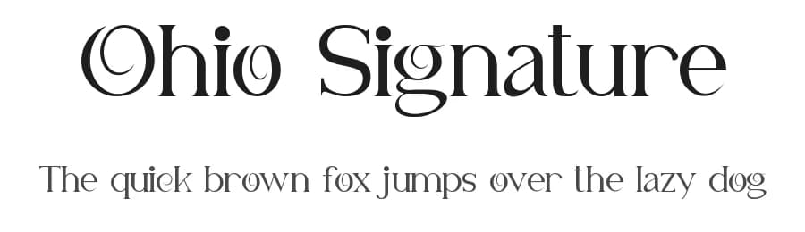Ohio Signature by VinType — Serif Font