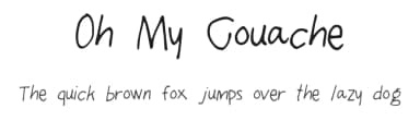 Oh My Gouache by Kelsey Ann G — Script Handwritten Font — thumbnail 1