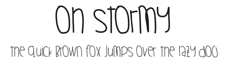 Oh Stormy by Des Gomez — Script Handwritten Font