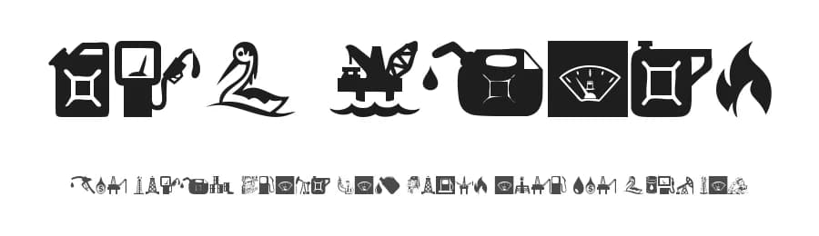 Oil Icons by Woodcutter — Dingbats Font