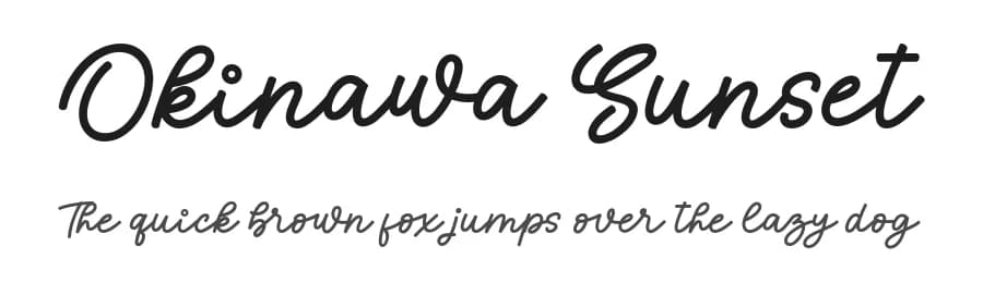 Okinawa Sunset by Four Lines — Script Handwritten Font
