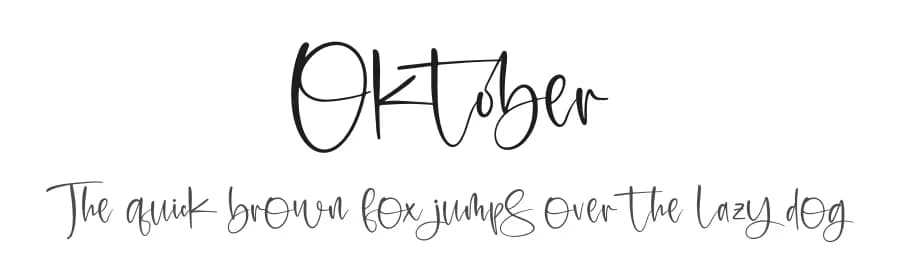 Oktober by Letterena Studios — Script Handwritten Font