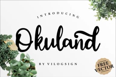 Okuland Font by Vilogsign — Script Handwritten Font — thumbnail 1