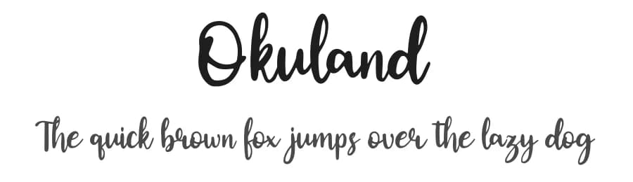 Okuland by vilogsign — Script Handwritten Font