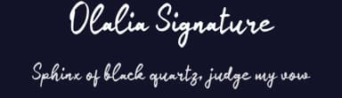 Olalia Signature by wepfont.com — Script Handwritten Font — thumbnail 2