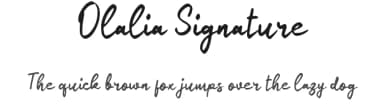 Olalia Signature by wepfont.com — Script Handwritten Font — thumbnail 1