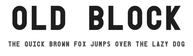 Old Block by Vid the Kid — Sans Serif Font