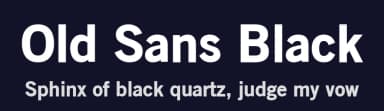 Old Sans Black by Manfred Klein — Sans Serif Font — thumbnail 2