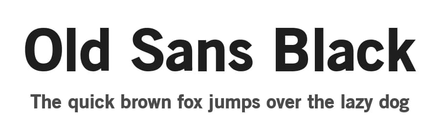 Old Sans Black by Manfred Klein — Sans Serif Font