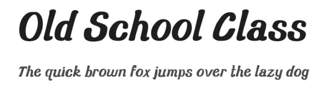 Old School Class by BessAsher Rebel — Script Handwritten Font